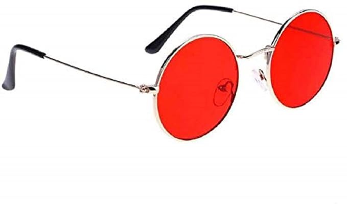 Round Red Lens Fashion Sunglasses